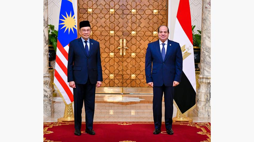 السيسي ورئيس وزراء ماليزيا_اليوم