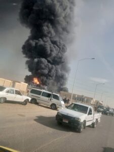 حريق في أحد مصانع العاشر من رمضان