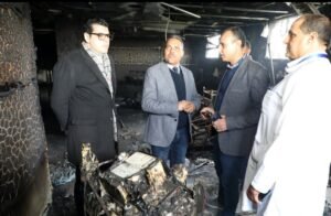 محافظ الشرقية يتفقد مستشفى القنايات بعد الحريق 