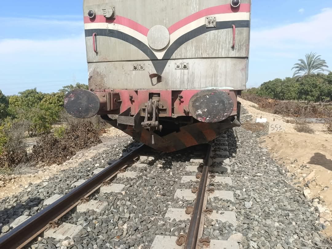 جانب من حادث قطار القنطرة شرق