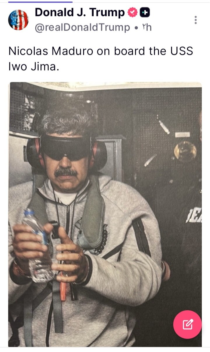 الرئيس الفنزولي نيكولاس مادور أثناء اعتقاله