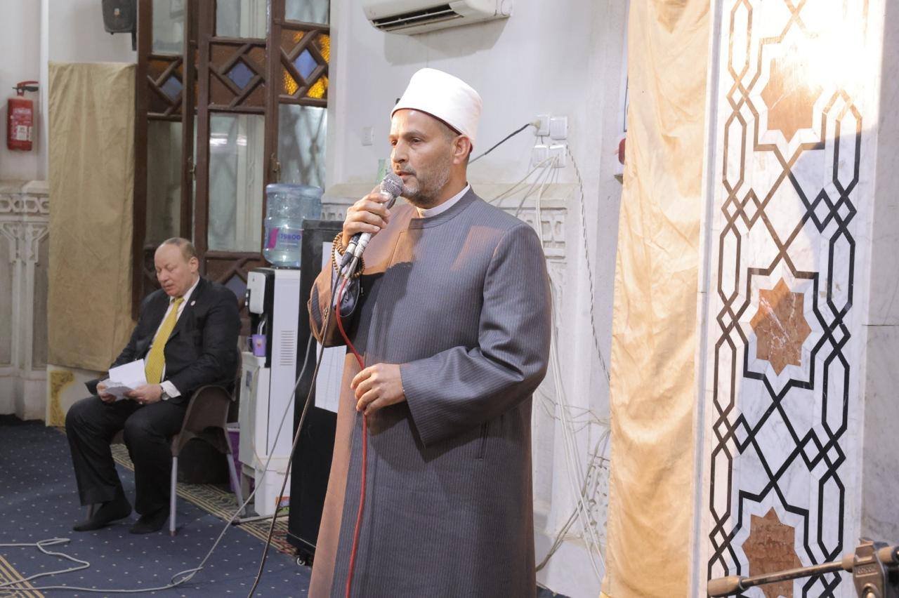 مدير الاوقاف يلقي كلمته في الاحتفال